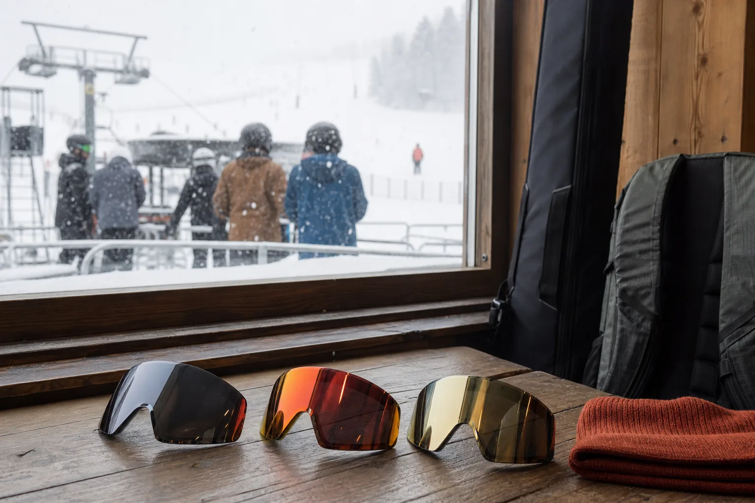 Smith Squad Xl Chalk skidglasögon med två medföljande linser