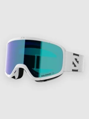 Salomon Aksium 2.0 med vit ram och blå lins