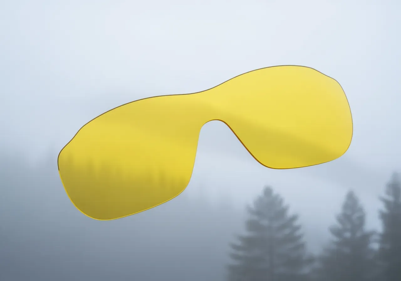 Gula linser för flatljus i dimma