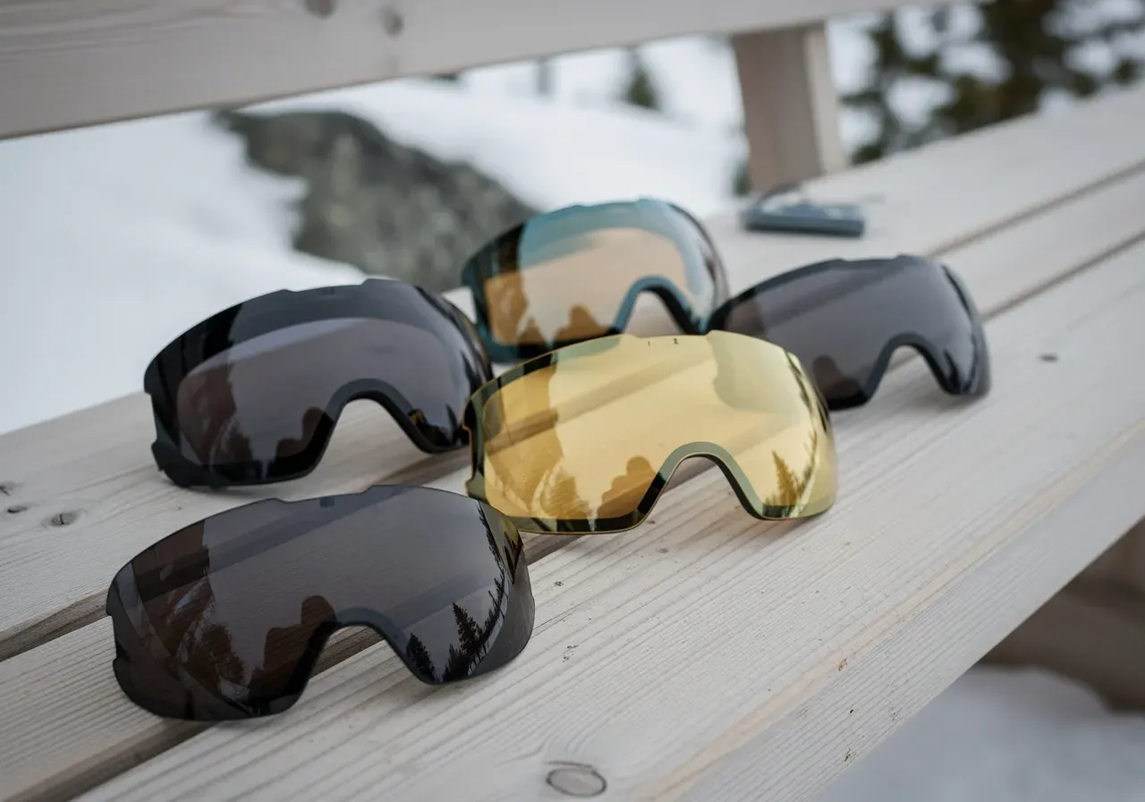 Linser till skidglasögon efter väder