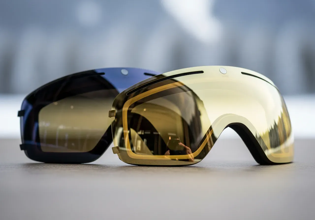 Smarta 2-pack linser för skidglasögon