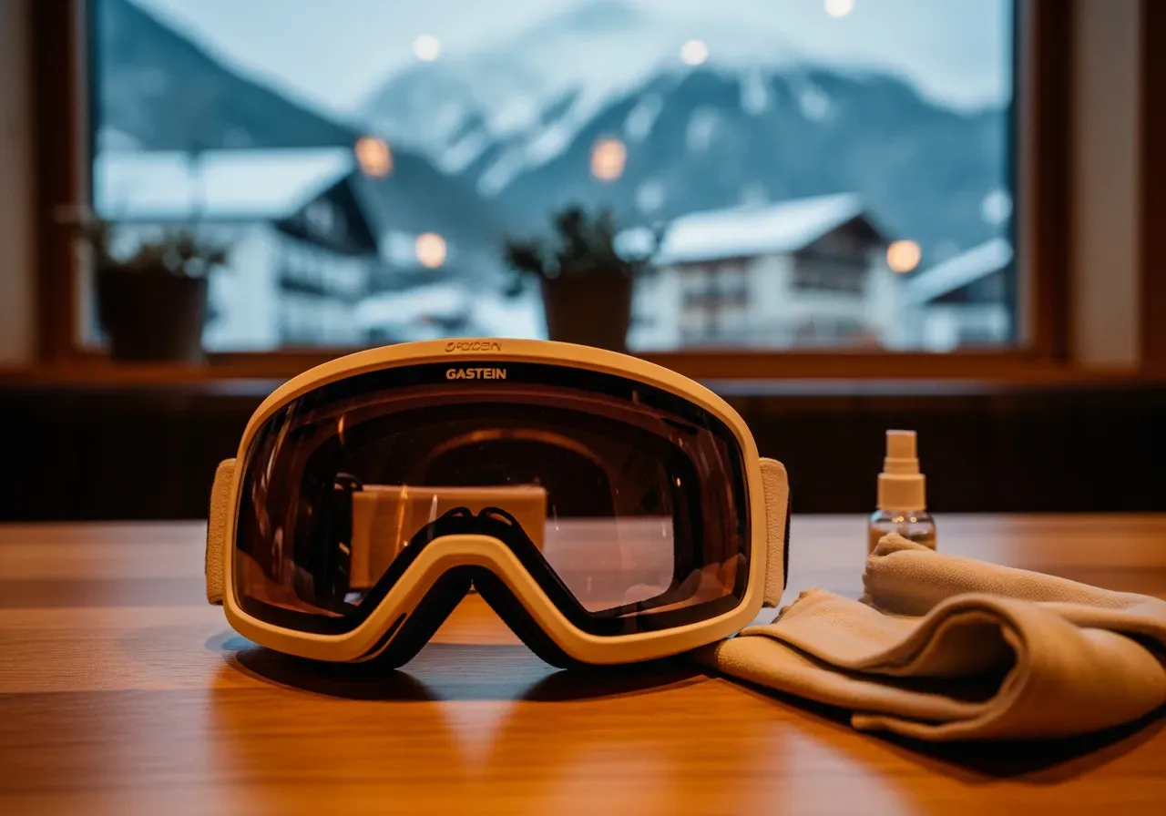 Skötsel av skidglasögon i Bad Gastein
