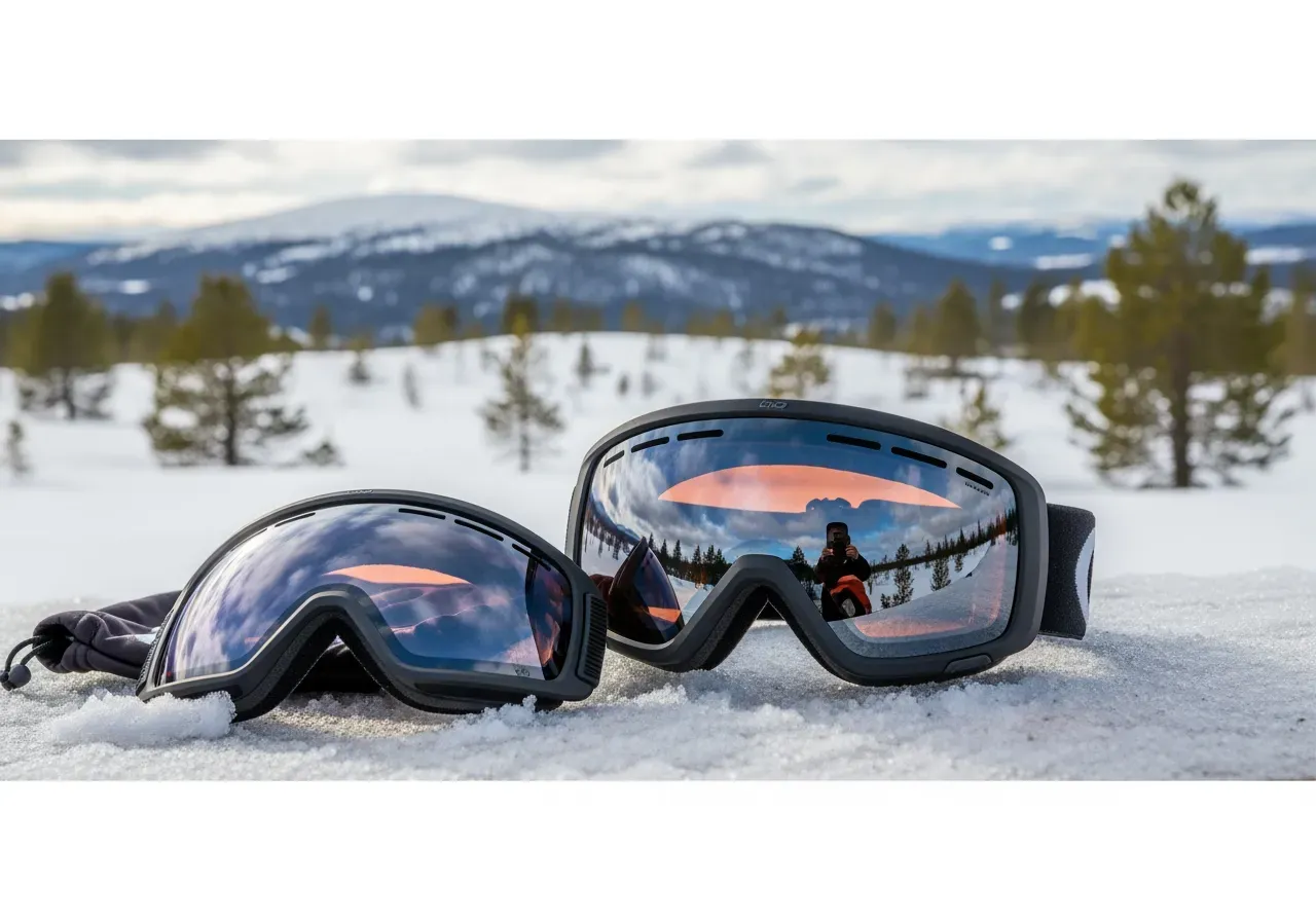 Skidglasögon för växlande väder